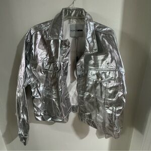 Shine for You Metallic Trucker Jacket